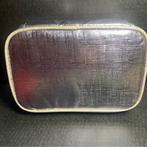 BNWT Sephora Cosmetic Bag Metallic Lilac/Pewter Great Gift - Picture 2 of 10